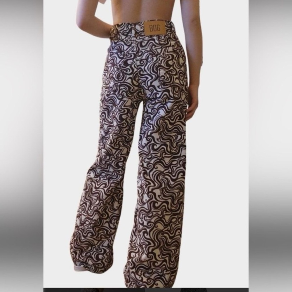 BDG Swirl Pattern Wide Leg Pants corduroy Sz 26 NWT
